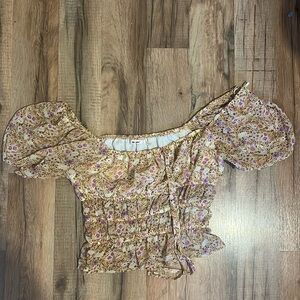 Floral Puff Sleeve Top